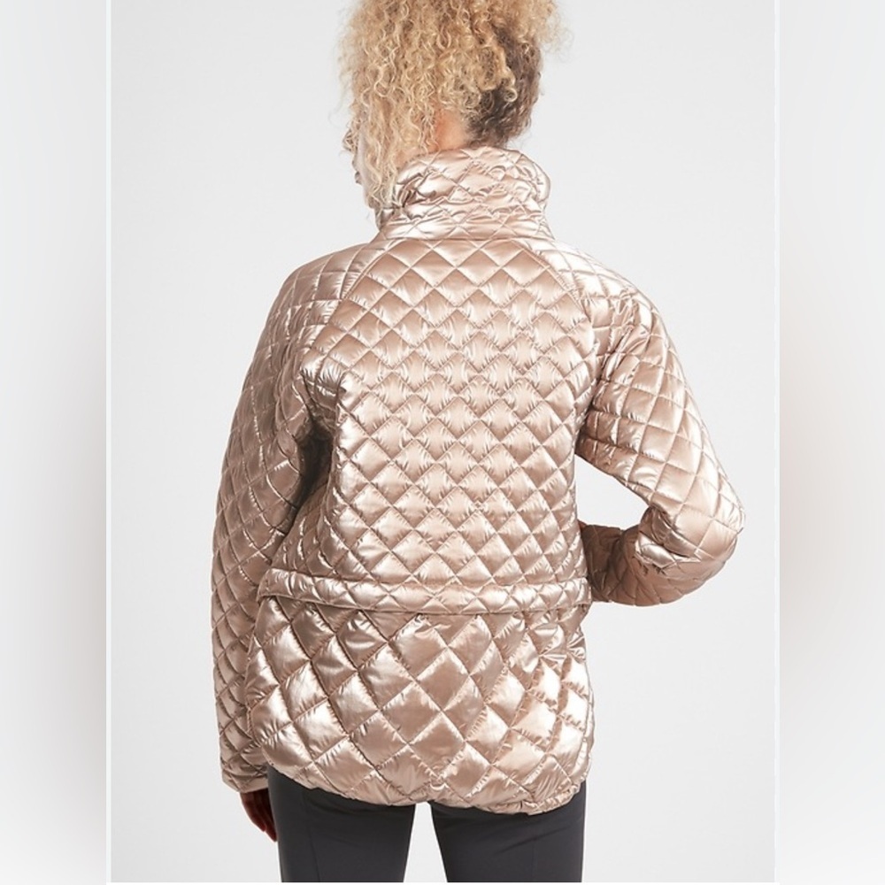 Whisper Featherless Metallic Jacket Champagne XS - Picture 3 of 9